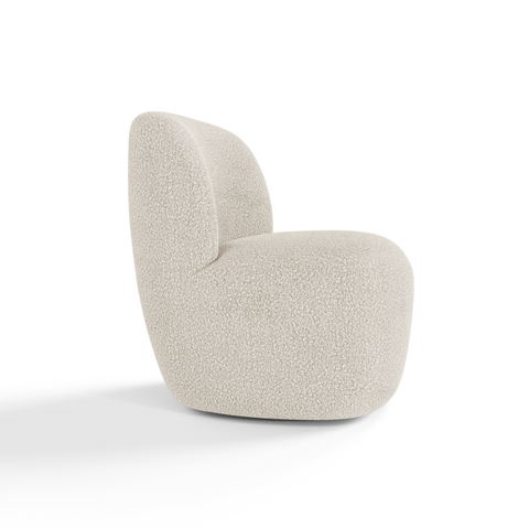 Fauteuil pivotant IVY tissu bouclette