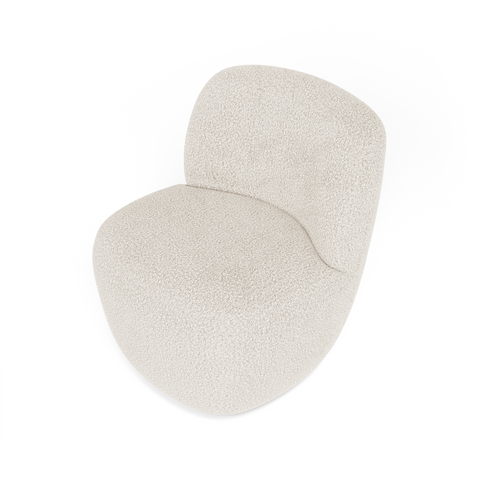 Fauteuil pivotant IVY tissu bouclette