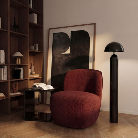 Fauteuil pivotant IVY velours tramé