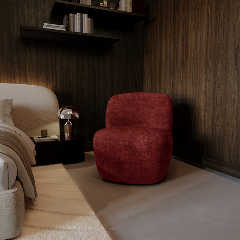 Fauteuil pivotant IVY velours tramé