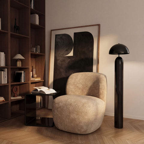 Fauteuil pivotant IVY velours tramé