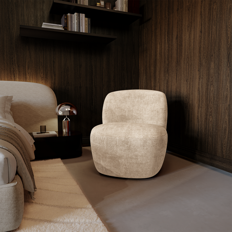 Fauteuil pivotant IVY velours tramé