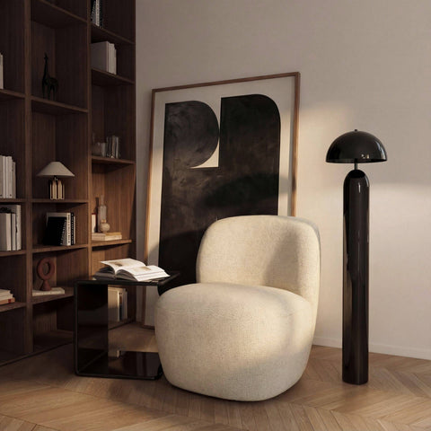 Fauteuil pivotant IVY velours tramé