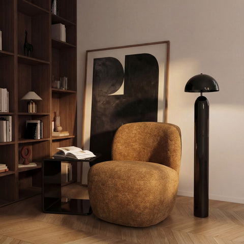 Fauteuil pivotant IVY velours tramé