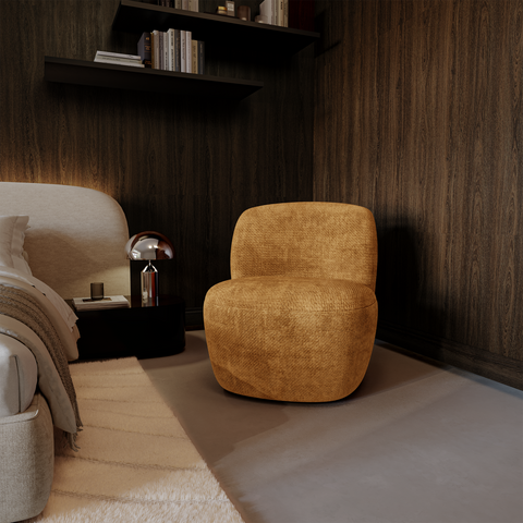 Fauteuil pivotant IVY velours tramé