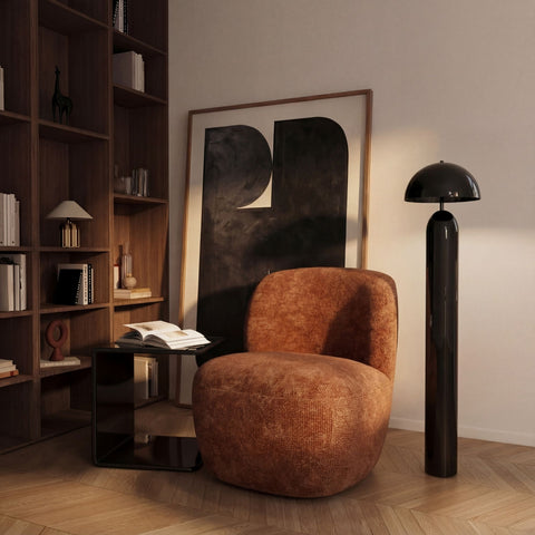 Fauteuil pivotant IVY velours tramé