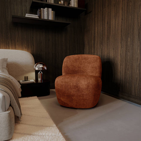 Fauteuil pivotant IVY velours tramé