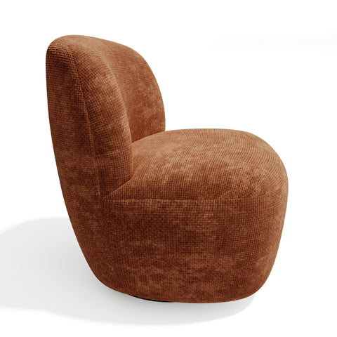 Fauteuil pivotant IVY velours tramé