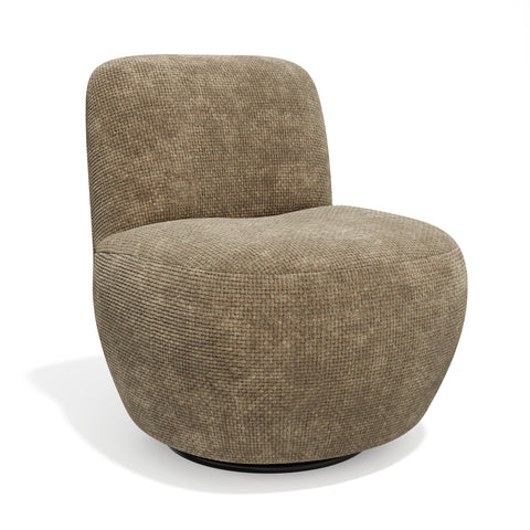Fauteuil pivotant IVY velours tramé