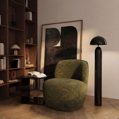 Fauteuil pivotant IVY velours tramé