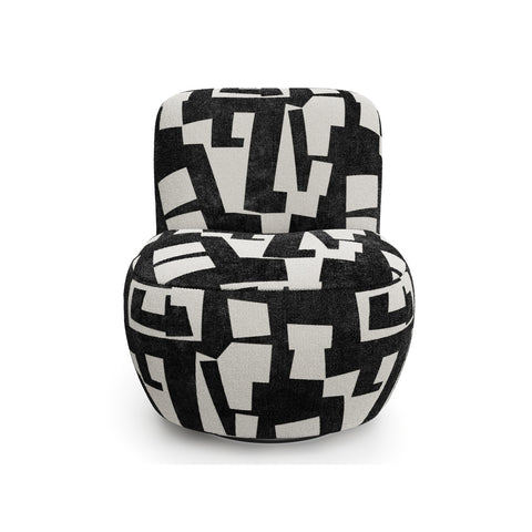 Fauteuil pivotant JENA tissu texturé à motif