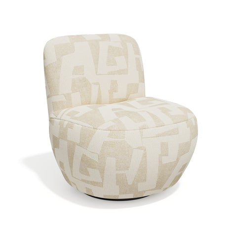 Fauteuil pivotant JENA tissu texturé à motif