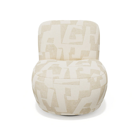 Fauteuil pivotant JENA tissu texturé à motif