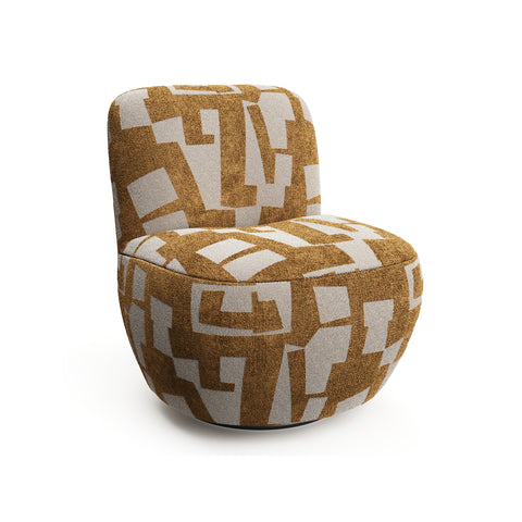 Fauteuil pivotant JENA tissu texturé à motif