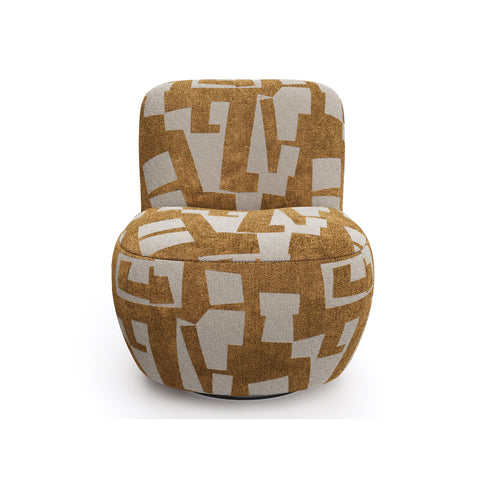Fauteuil pivotant JENA tissu texturé à motif