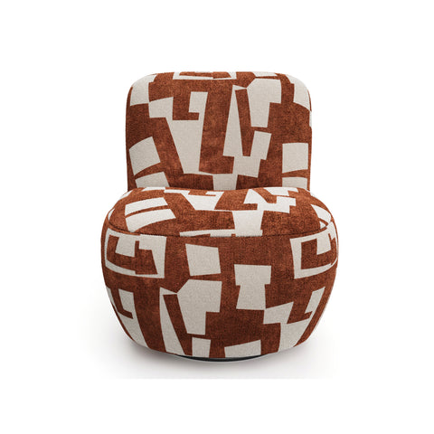 Fauteuil pivotant JENA tissu texturé à motif