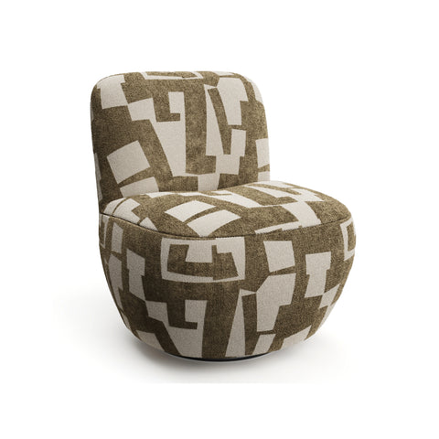 Fauteuil pivotant JENA tissu texturé à motif