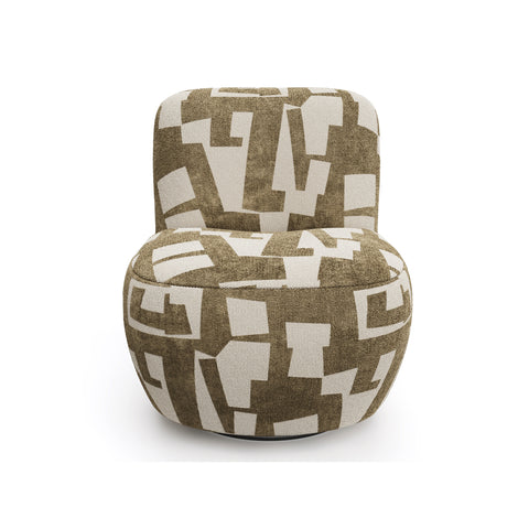 Fauteuil pivotant JENA tissu texturé à motif