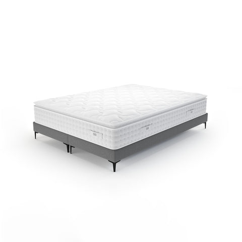 Ensemble matelas Hybride Premium Cloud 180x200cm Ressorts ensachés + 2 Sommiers 90x200cm