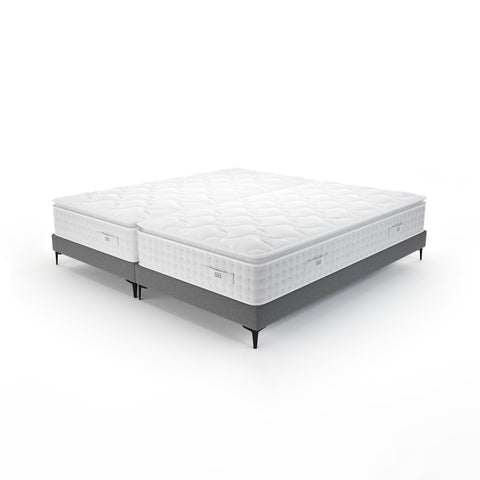 Ensemble 2 matelas Hybride Premium Cloud 90x200cm Ressorts ensachés + 2 Sommiers 90x200cm
