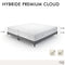 Ensemble 2 matelas Hybride Premium Cloud 90x200cm Ressorts ensachés + 2 Sommiers 90x200cm
