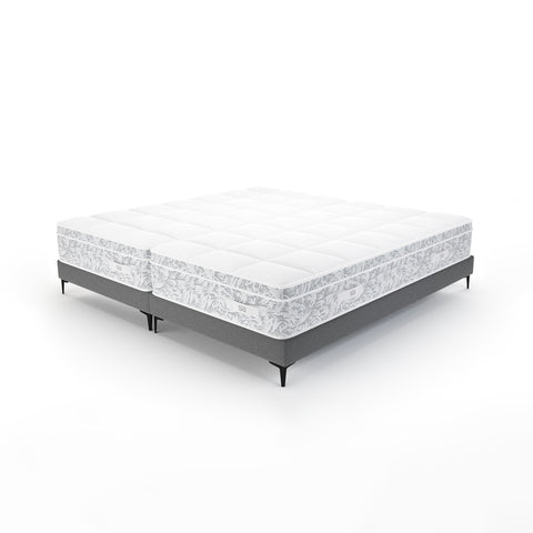 Ensemble 2 matelas Hybride Premium 90x200cm Ressorts ensachés + 2 Sommiers 90x200cm
