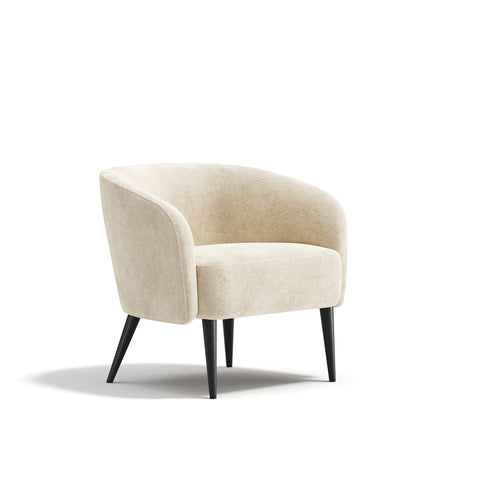 Fauteuil LOVEN tissu tramé toucher doux