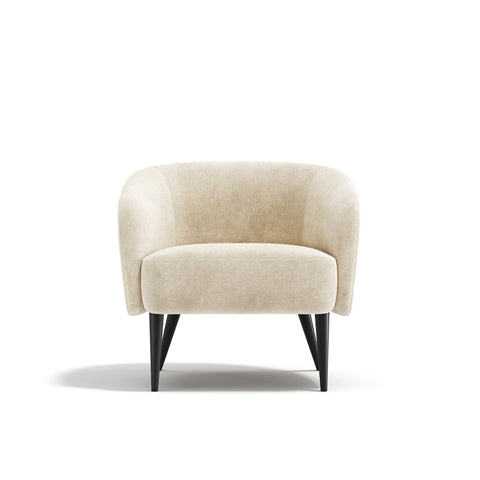 Fauteuil LOVEN tissu tramé toucher doux