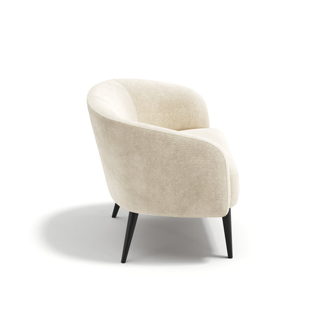 Fauteuil LOVEN tissu tramé toucher doux