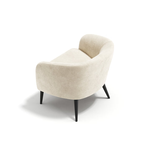 Fauteuil LOVEN tissu tramé toucher doux