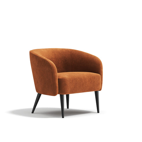 Fauteuil LOVEN tissu tramé toucher doux