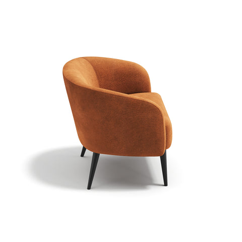 Fauteuil LOVEN tissu tramé toucher doux