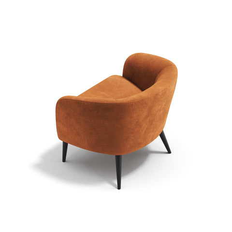 Fauteuil LOVEN tissu tramé toucher doux