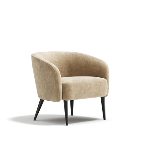 Fauteuil LOVEN tissu tramé toucher doux