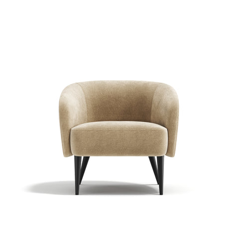 Fauteuil LOVEN tissu tramé toucher doux