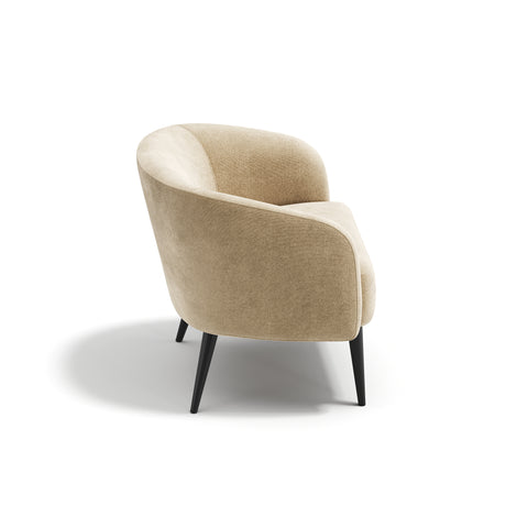Fauteuil LOVEN tissu tramé toucher doux