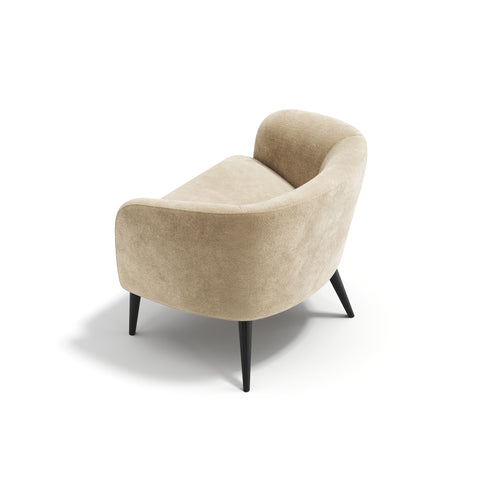 Fauteuil LOVEN tissu tramé toucher doux