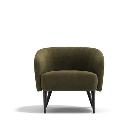 Fauteuil LOVEN tissu tramé toucher doux