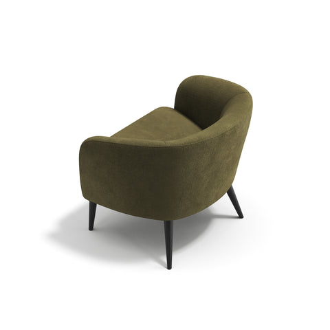 Fauteuil LOVEN tissu tramé toucher doux