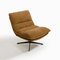 Fauteuil pivotant pied noir NAPA tissu tramé toucher doux
