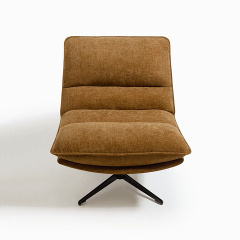 Fauteuil pivotant pied noir NAPA tissu tramé toucher doux