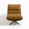 Fauteuil pivotant pied noir NAPA tissu tramé toucher doux
