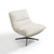 Fauteuil pivotant pied noir NAPA tissu tramé toucher doux