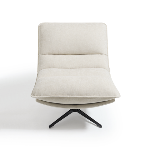 Fauteuil pivotant pied noir NAPA tissu tramé toucher doux
