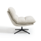 Fauteuil pivotant pied noir NAPA tissu tramé toucher doux
