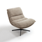 Fauteuil pivotant pied noir NAPA tissu tramé toucher doux