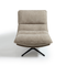 Fauteuil pivotant pied noir NAPA tissu tramé toucher doux