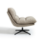 Fauteuil pivotant pied noir NAPA tissu tramé toucher doux