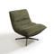 Fauteuil pivotant pied noir NAPA tissu tramé toucher doux