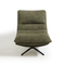 Fauteuil pivotant pied noir NAPA tissu tramé toucher doux